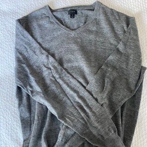 Jcrew V-Neck Sweater - Grey - Size Medium